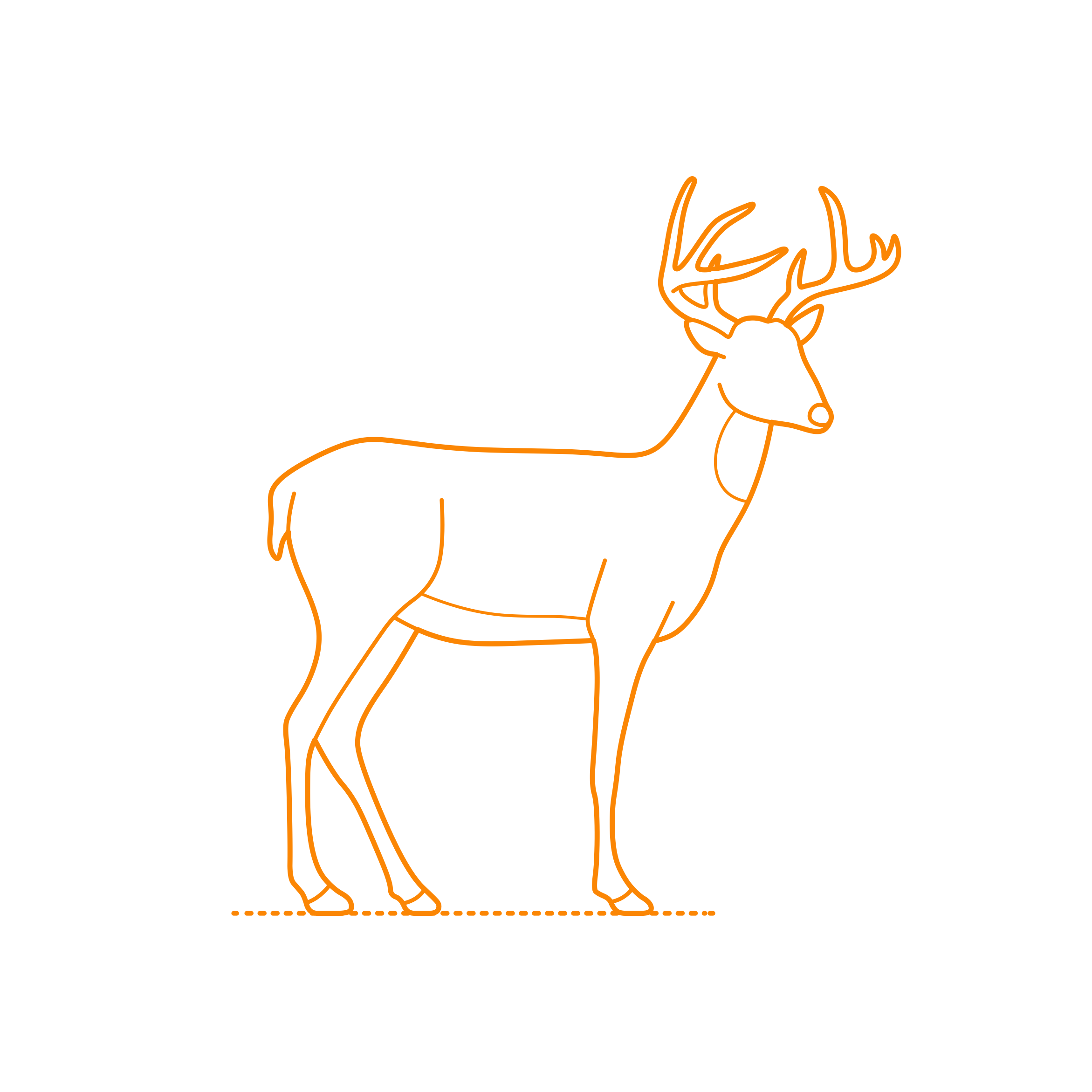 Animals Deer White Tailed Deer Sticker Svg Vector Free Vectors